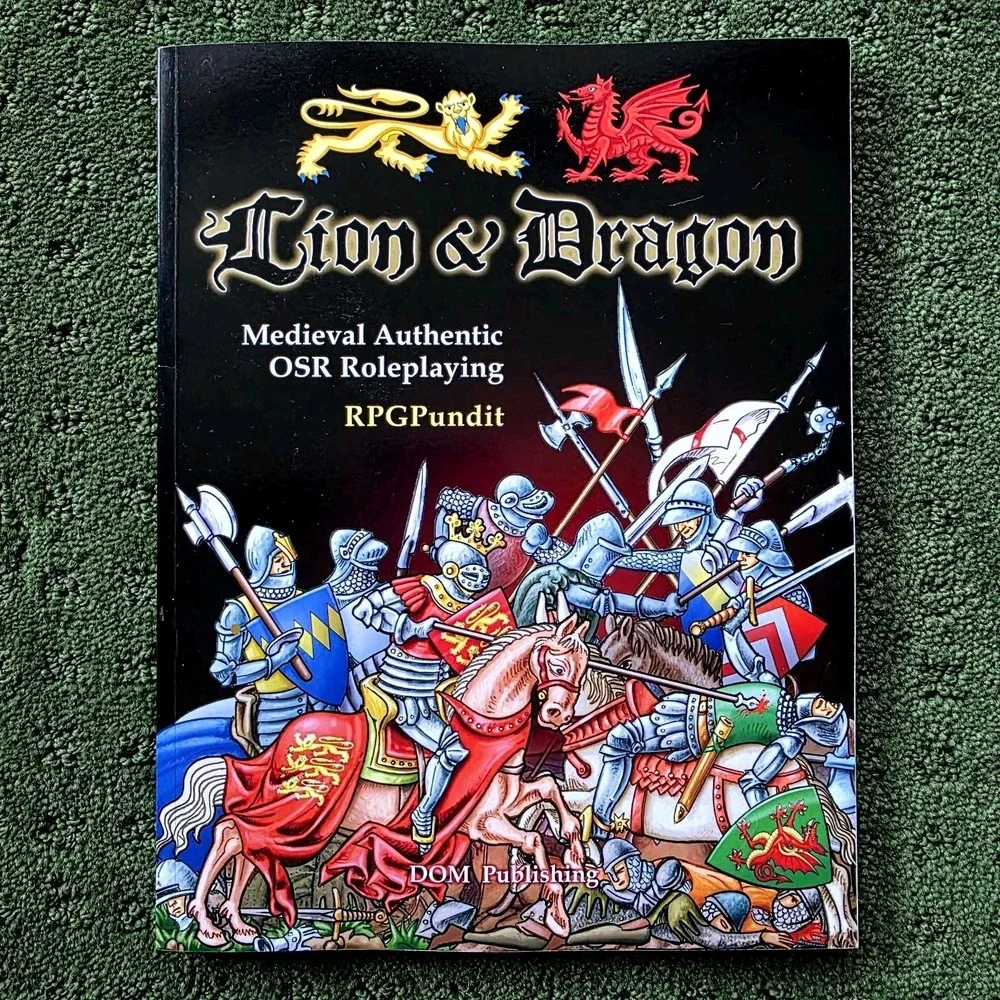 RPGPundit Book Lot Dark‎ Albion Lion & Dragon Medieval Grim Fantasy Roleplaying